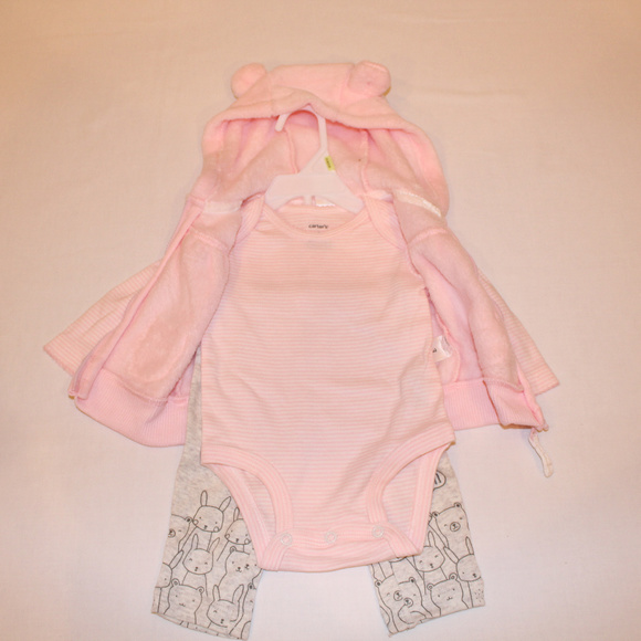 Carter's Baby Girls' 3 Piece Bear Cardigan - Picture 4 of 4